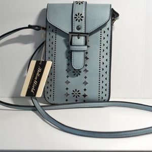 Mellow World Small Perforated Cellphone Carrier with Buckle Décor